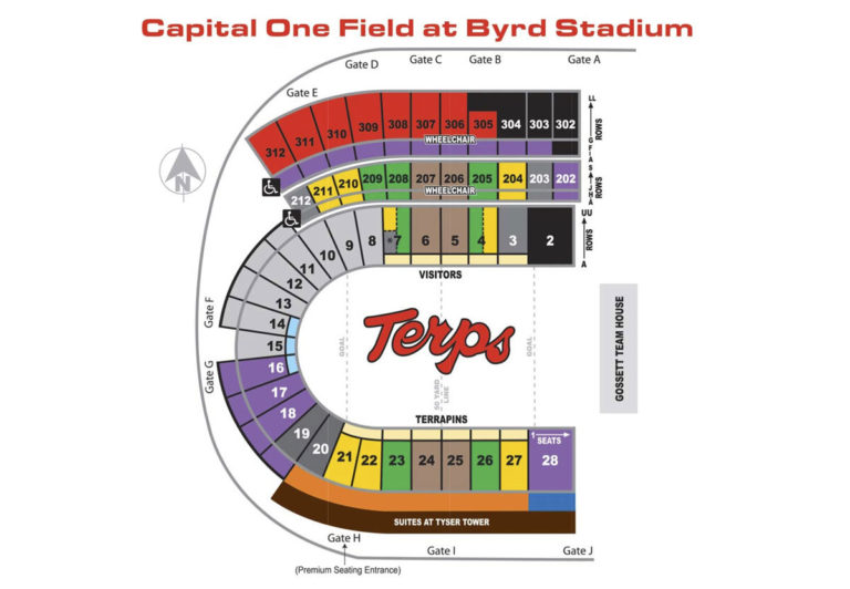 capital one field at byrd stadium seating chart - Part ...